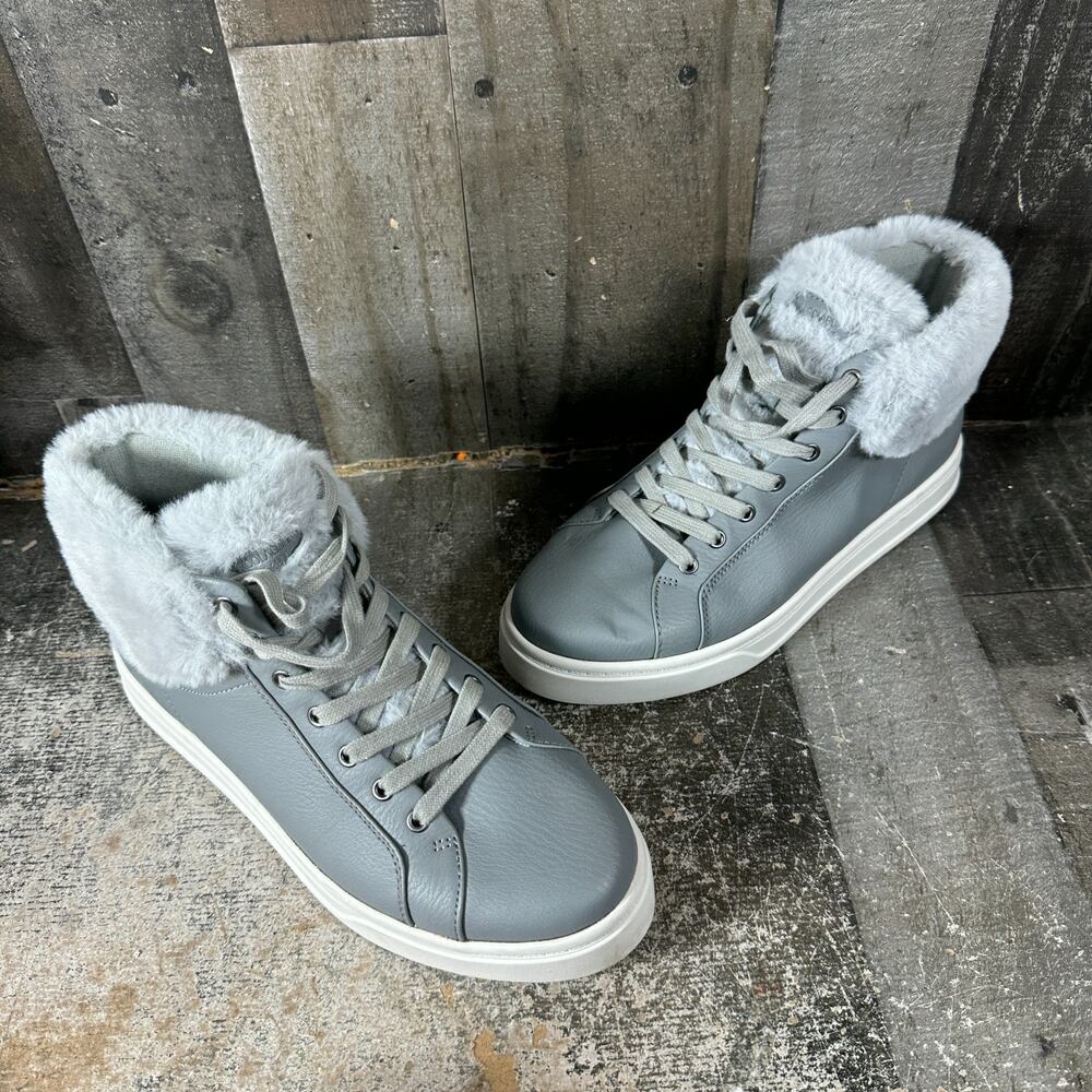 KOOLABURRA by UGG Sundell‎ Fuzz Chukka High Sneaker Boots Gray Womens Sz 9